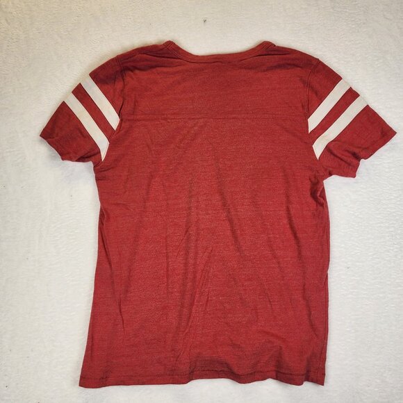 T Shirt Alternative Mens Large Red White Letters Soft Fabric - Picture 3 of 8